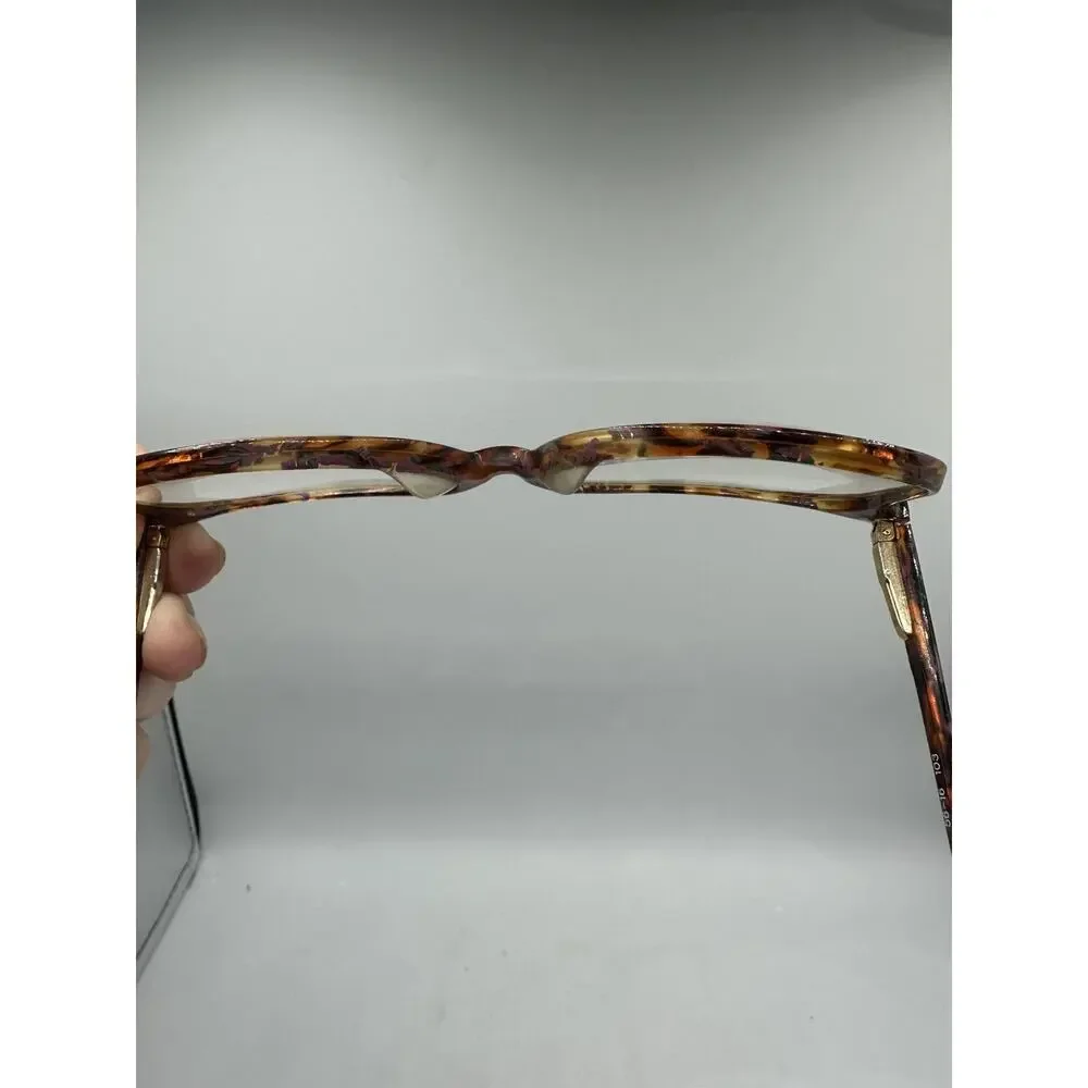 Vintage Anne Klein Tortoise Oversized Frames Purple Pink FRAMES ONLY 56-16-103